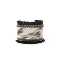 Myra Coal Ridge Hair-on Hide Cuff Bracelet