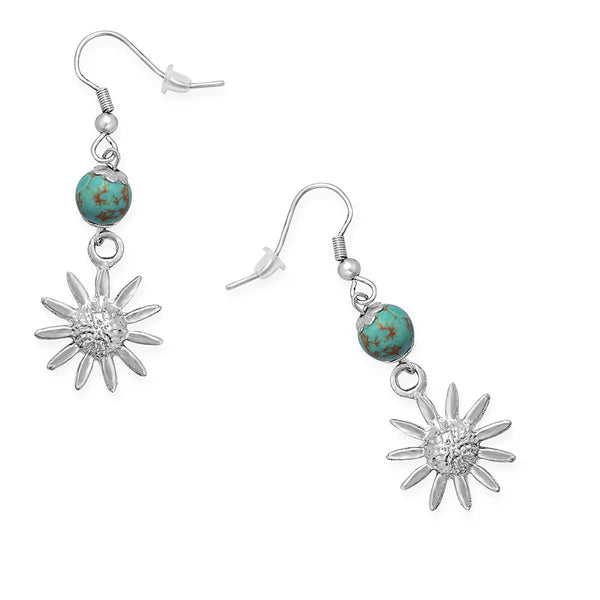 Myra Cornflower Medallion Earrings