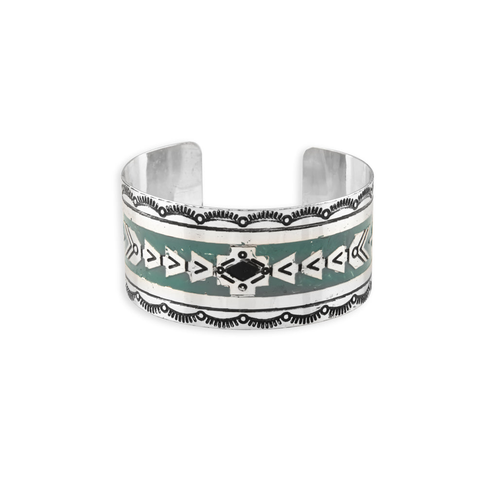 Myra Mesa Heritage Etched Metal Cuff Bracelet, supplier view 3