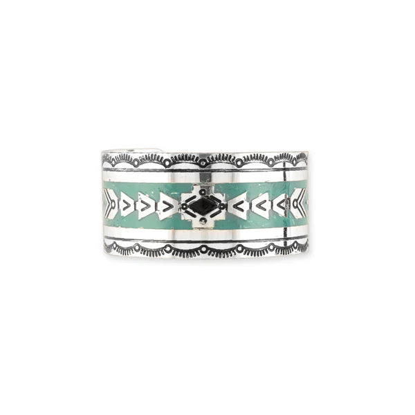 Myra Mesa Heritage Etched Metal Cuff Bracelet