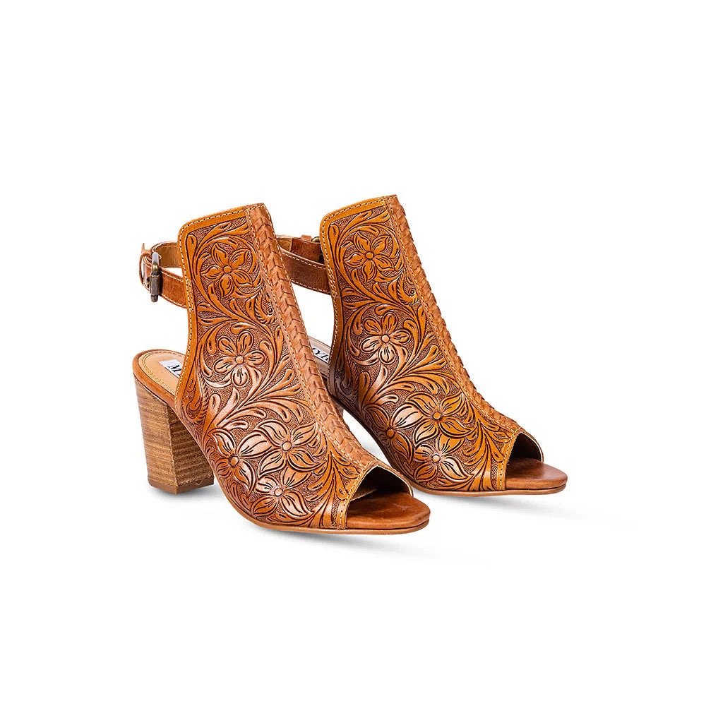Myra Monika Boot In Hand-tooled Leather