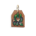 Myra Prickly Pear Party Hand-tooled Leather Key Fob