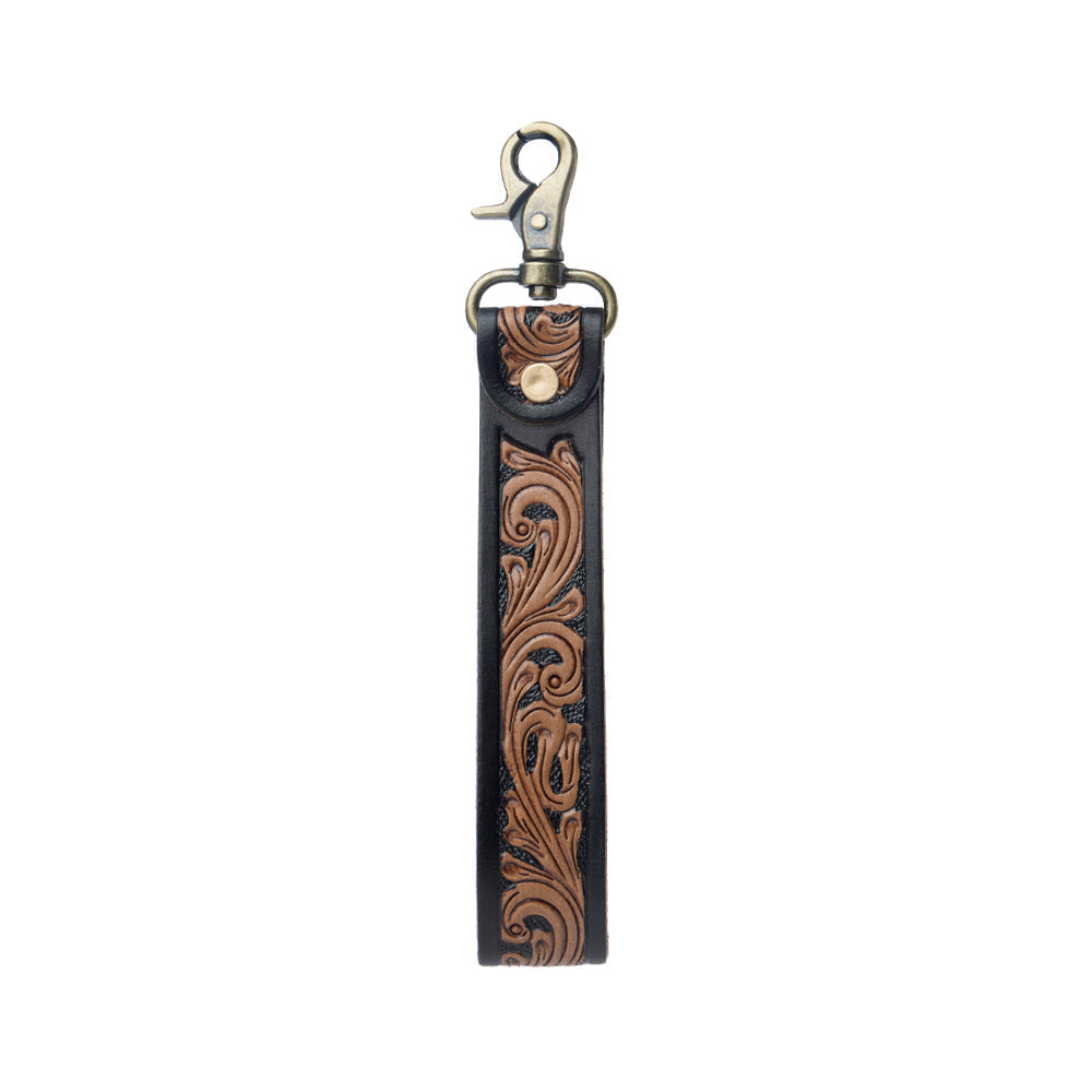 Myra Turquoise Daydreams Key Fob In Black and Brown, supplier view 2