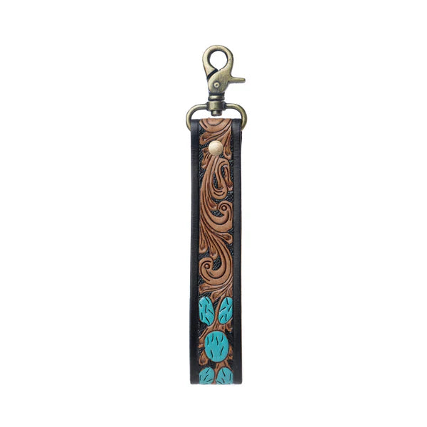Myra Turquoise Daydreams Key Fob In Black and Brown