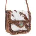 Myra Yellowstone Frontier Ridge Hand-Tooled Bag in Oat Mocha