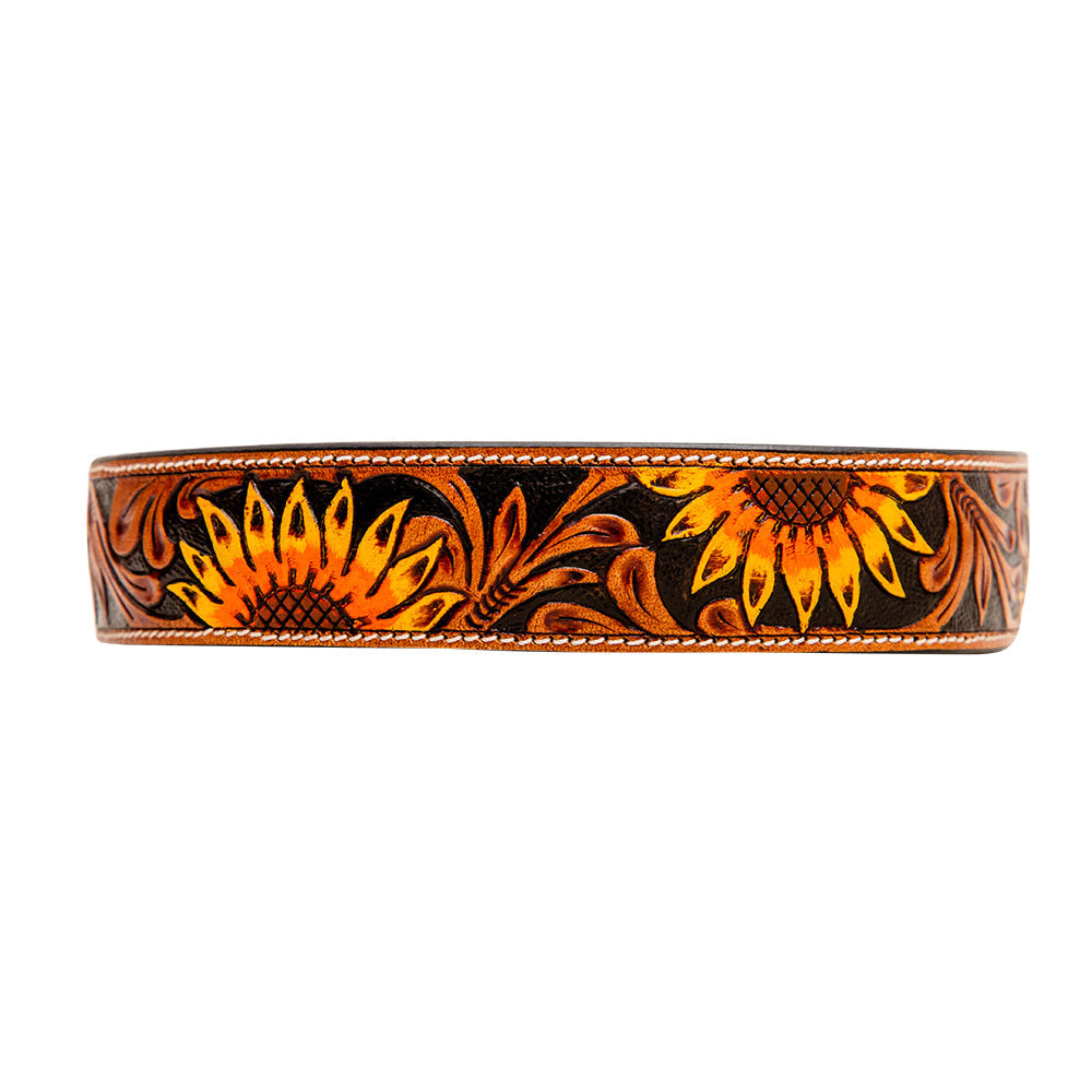 Myra Zoomper Hand-Tooled Leather Dog Collar, supplier view 3