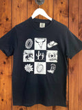 Not My First Rodeo western checkered graphic tee in black