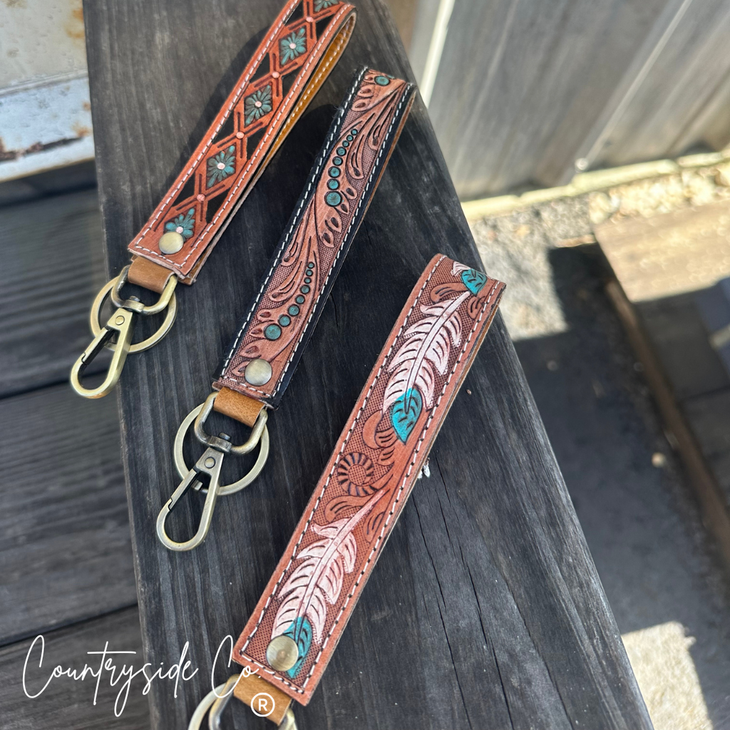 Pecos genuine leather western wristlet view 2