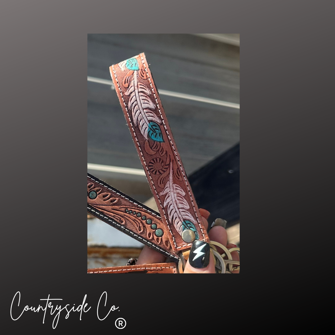Pecos genuine leather western wristlet view 5