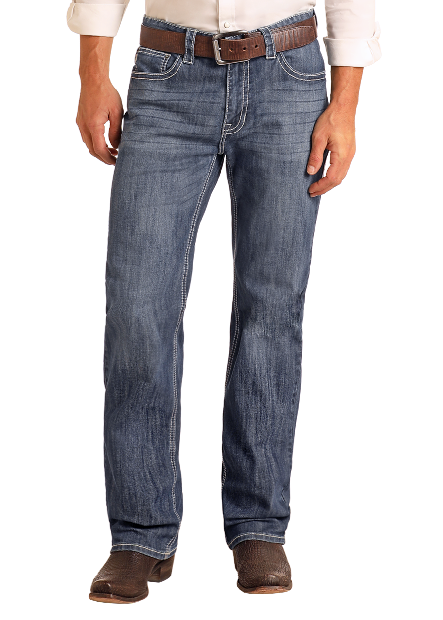 Relaxed Fit Straight Leg Jeans – front view
