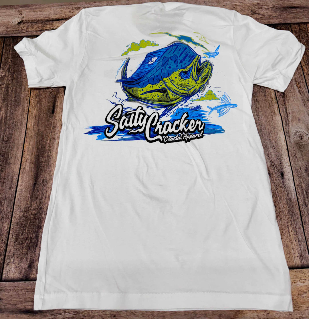 Salty Cracker Angry Mahi Florida Fishing T-Shirt