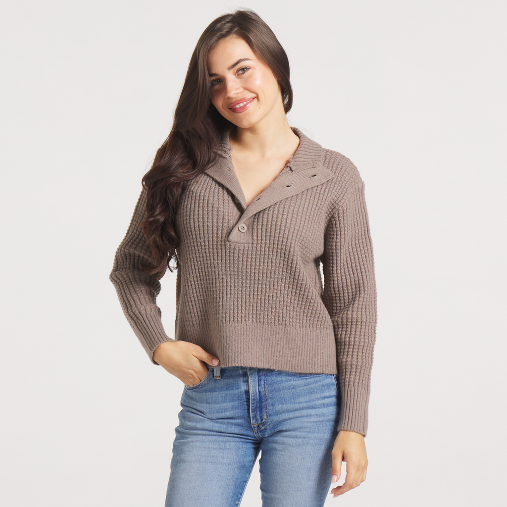 Southern Marsh Women’s Massey Chunky Sweater – Burnt Taupe product detail 1