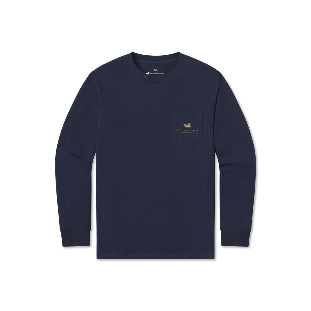 Southern Marsh Youth Warning Duck Long-Sleeve Tee – Navy alternate view
