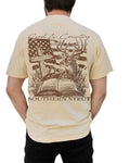 Southern Strut Red White and Buck ivory deer hunting graphic T-shirt