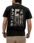 Southern Strut Windmill Flag black farm heritage graphic T-shirt