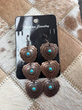 Stackable Heart with Teal Stone