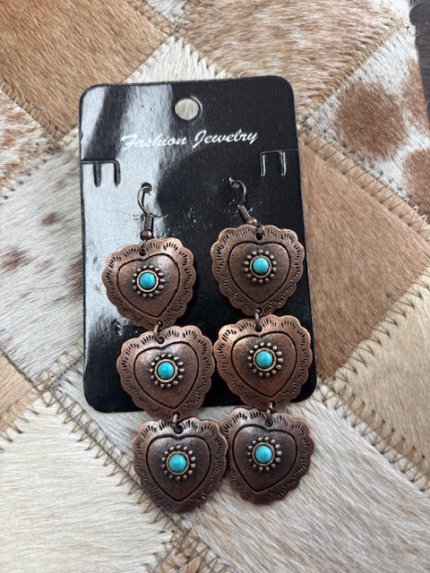 Stackable Heart with Teal Stone