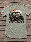 Swamp Cracker Bucks and Birdies Hunting and Golf T-Shirt in Sage