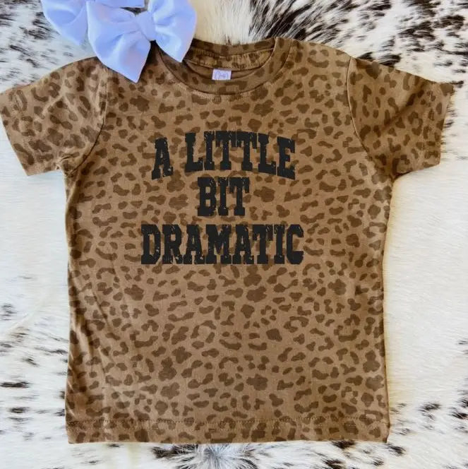 Toddler girls' brown leopard A Little Bit Dramatic Western top