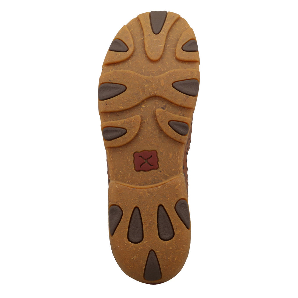 Men's Chukka Driving Moc - Cognac Ostrich Print - detail view