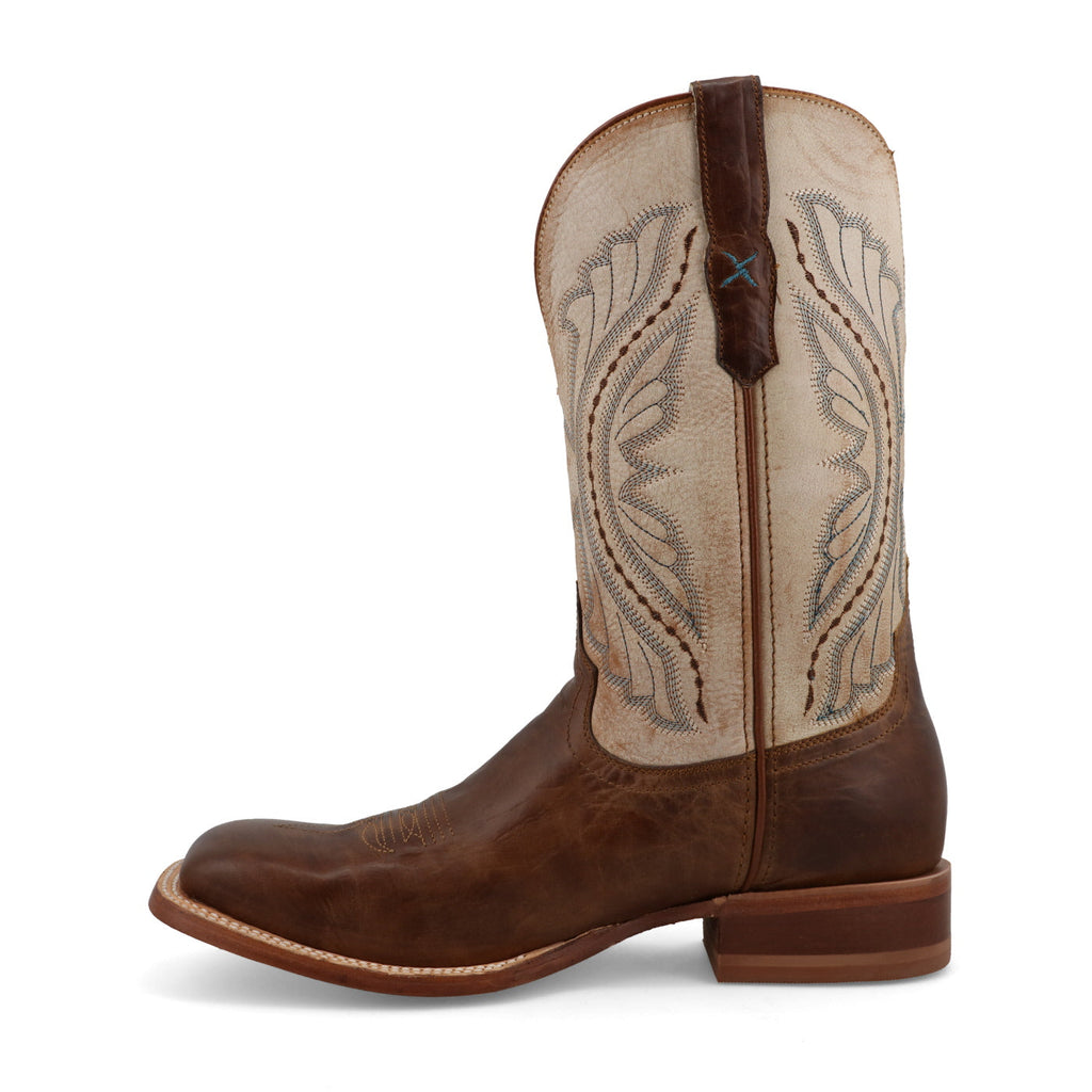 Men's 12" Rancher Boot - Tobacco Brown & Sand - side view