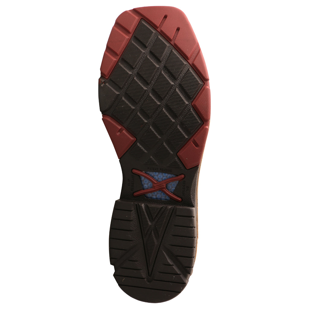 Men's 12" Waterproof Western Work Boot - Smokey Chocolate & Spice - detail view