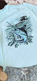 Local Boy Offshore Frenzy Performance Shirt in Artic Blue