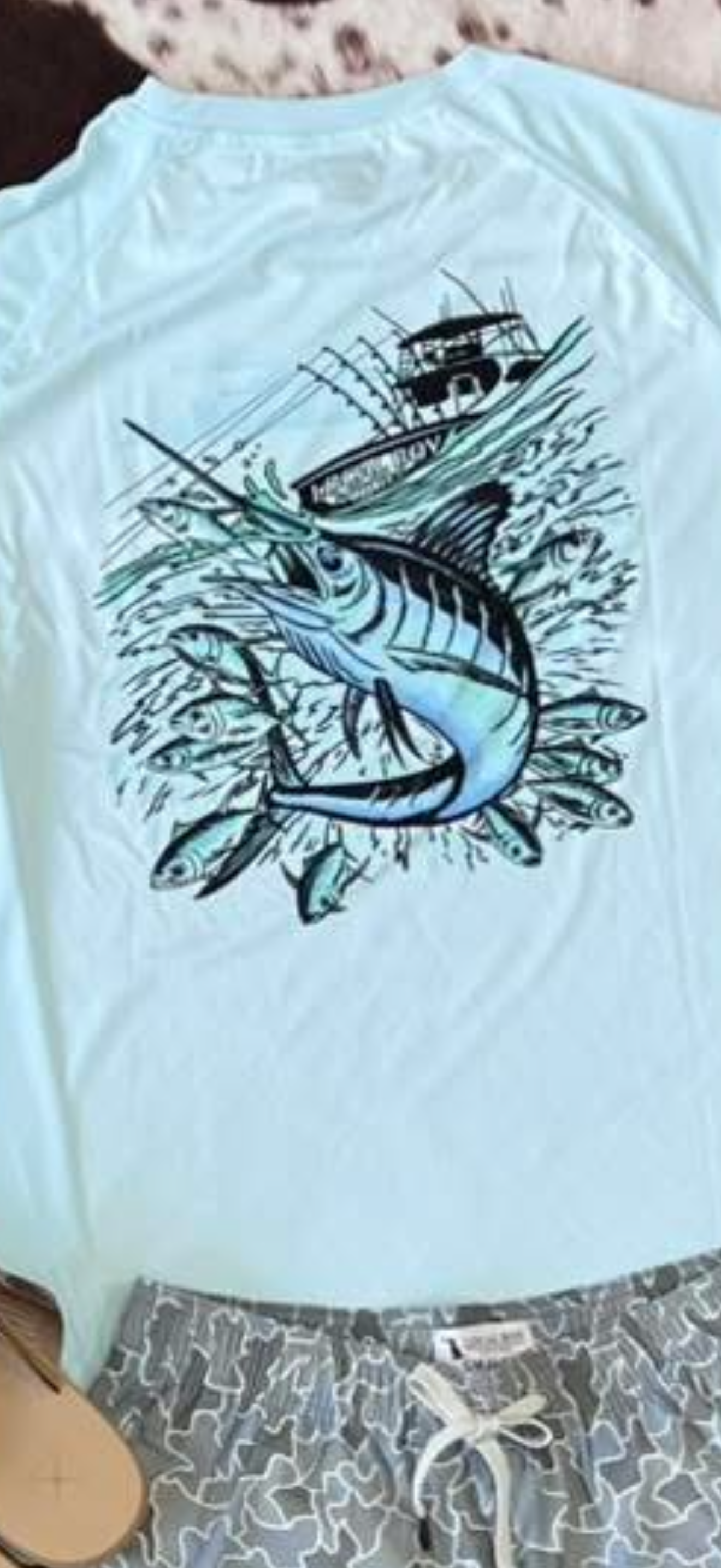 Local Boy Offshore Frenzy Performance Shirt in Artic Blue