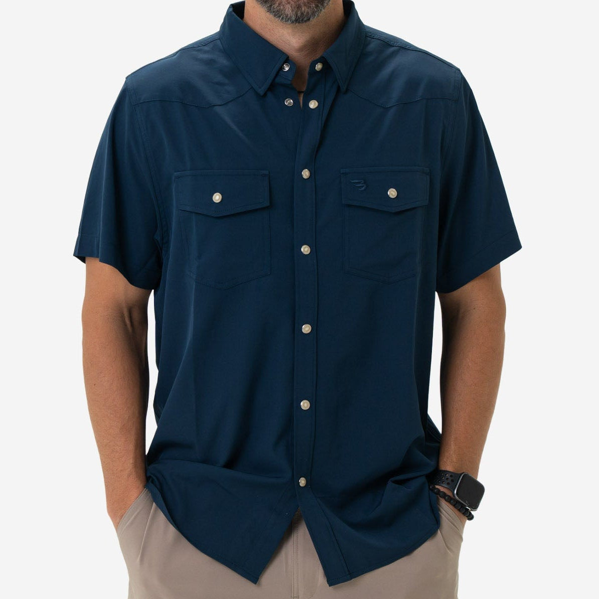 Performance Western Pearl Snap Navy