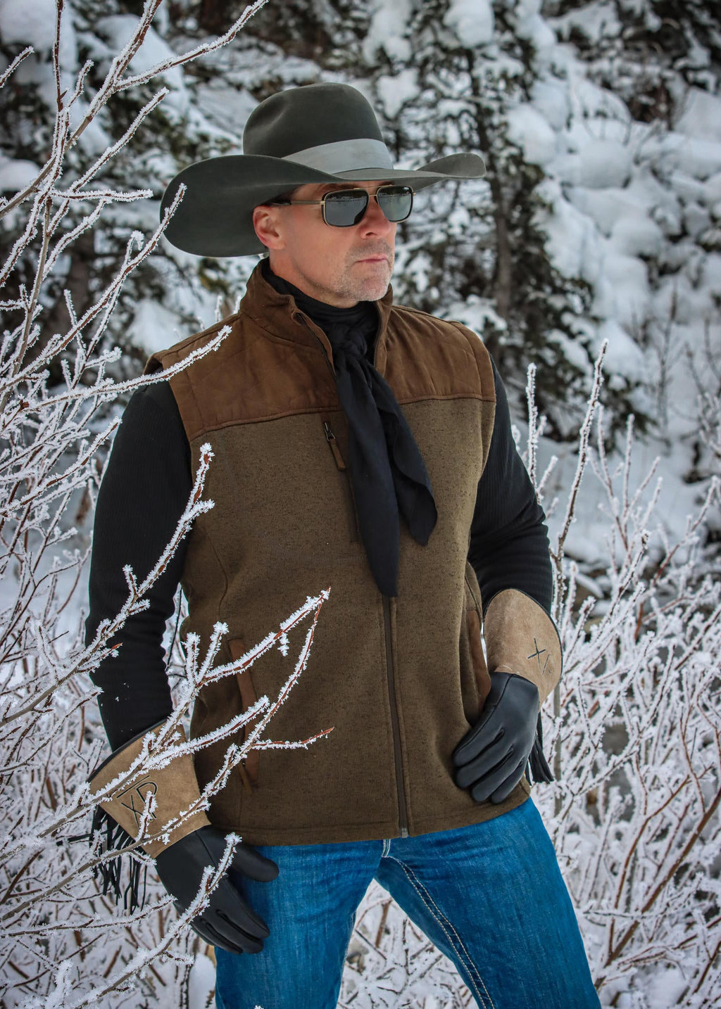 MontanaCo men's olive fleece vest M26701OLIVE
