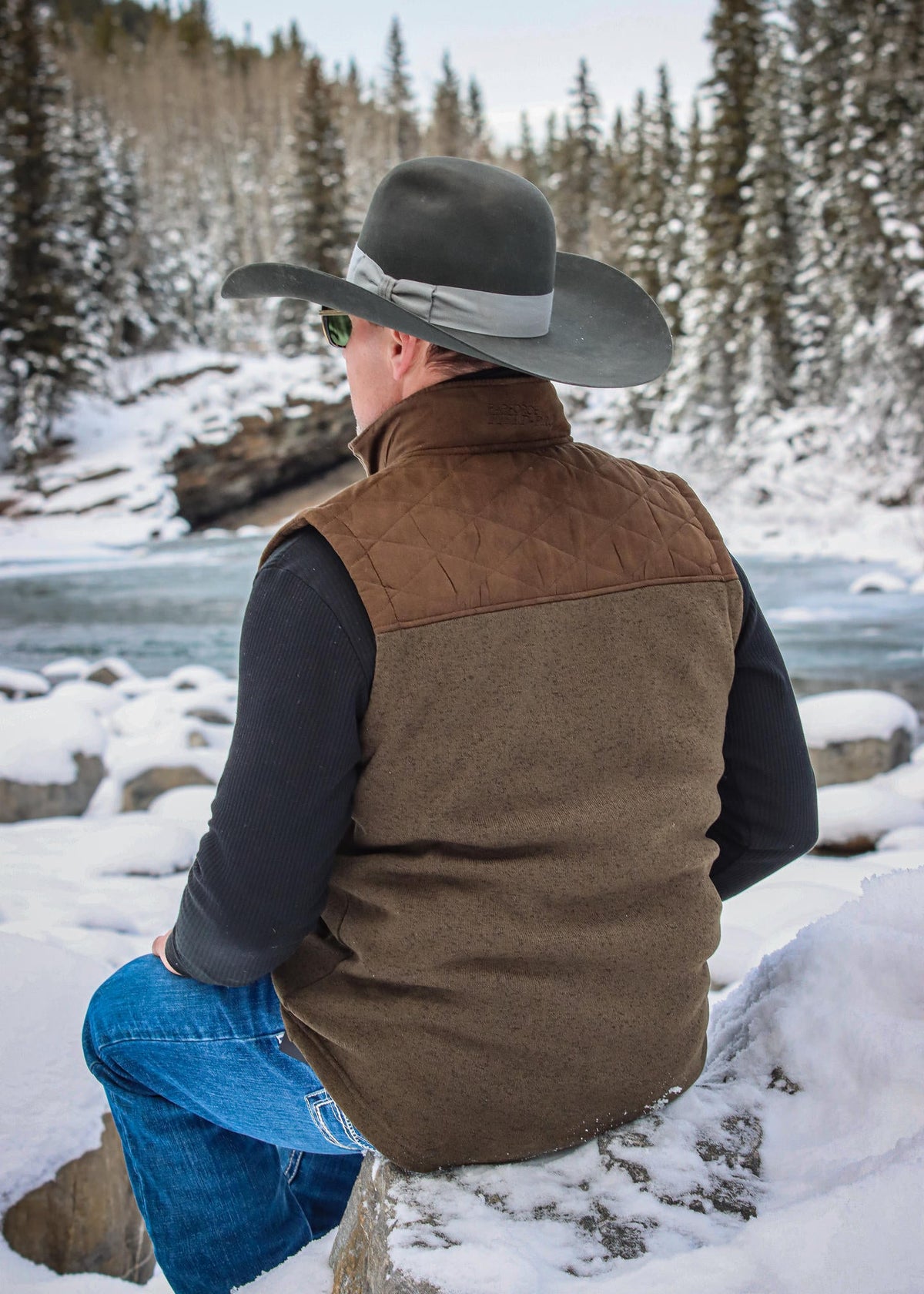 MontanaCo men's olive fleece vest M26701OLIVE
