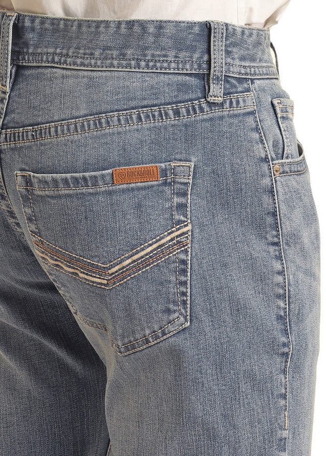 Vintage '46 Regular Fit V Embroidered Stackable Bootcut Jeans – detail view