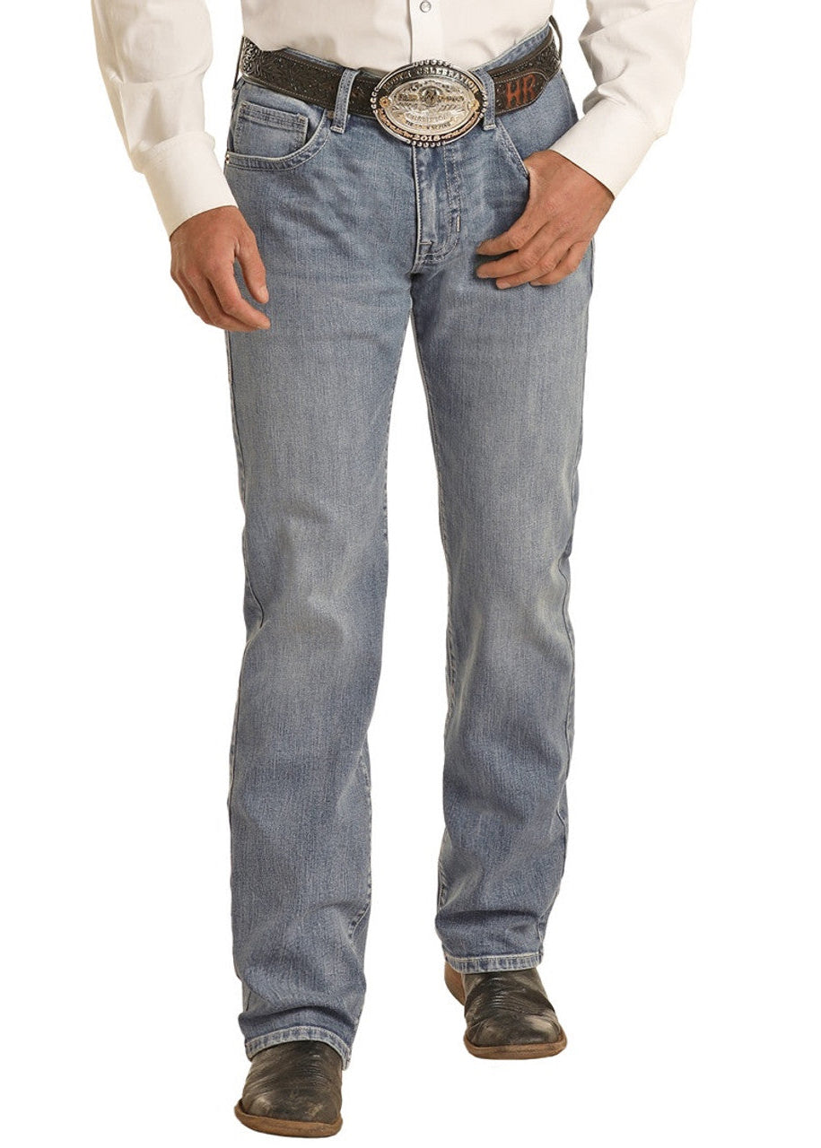 Vintage '46 Regular Fit V Embroidered Stackable Bootcut Jeans – front view