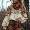 Vintage Western-Style Women's Cowboy Shirt