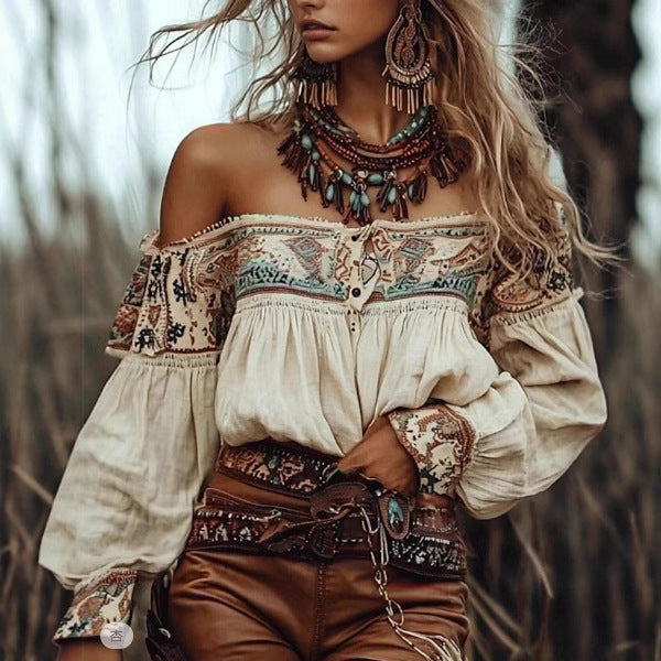 Vintage Western-Style Women's Cowboy Shirt