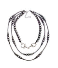 Western three-layer Navajo pearl snaffle bit necklace