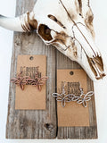 Western Boot Stitch Dangle Earrings