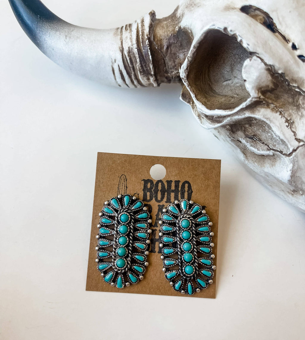 Western Concho Stud Earrings, supplier view 3