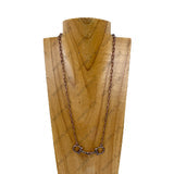Western copper-tone horse bit pendant necklace