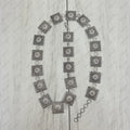 Western Elite BLT220630-02 Silver Square Concho Chain Belt