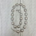 Western Elite BLT220630-07 White Stone Square Chain Belt