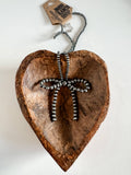 Western Navajo Bead Coquette Bow Necklace, supplier view 1