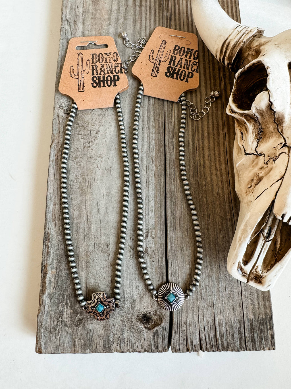 Western Turquoise Choker Necklace, supplier view 2