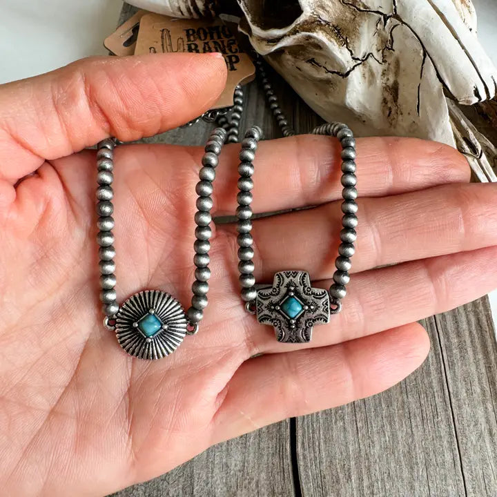 Western Turquoise Choker Necklace