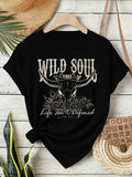 Western Vintage Wild Soul Graphic T-Shirt