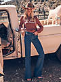 Women's Wrangler Retro Bailey Fashion High-Rise Flare Jean in Ellis front view