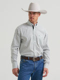 Wrangler George Strait green print men's shirt 112385367 front view