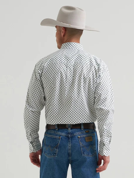 Wrangler George Strait green print men's shirt 112385367 alternate view