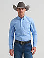 Men's Wrangler Cody Johnson One-Pocket Button-Down Shirt in Skywash Scatter front view