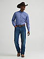 Men's Wrangler Cody Johnson Sky Microgrid shirt back view